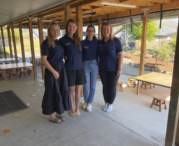 Excited to start their first week are Aspire Preschool teachers (from left) Anita Presbury, Jemma...