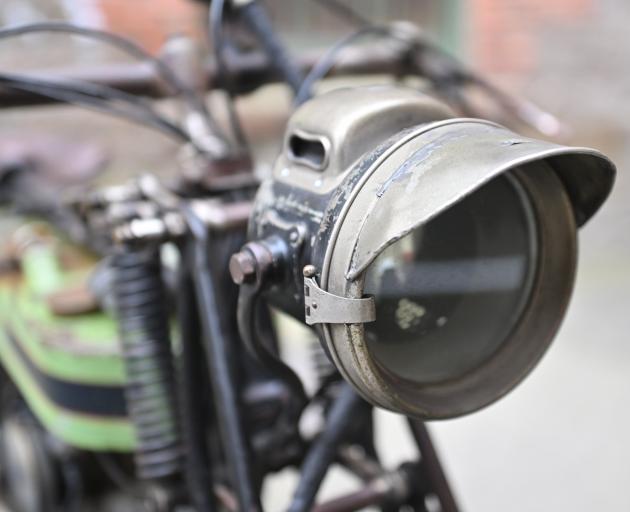 A headlight powered by acetylene gas. PHOTO: GERARD O'BRIEN