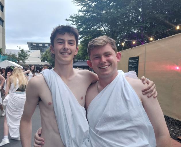 University of Otago first year students Finn Maskill and Harrison Collins. Photo: Mark John  