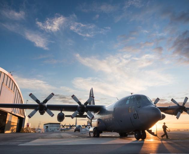 The C-130 Hercules will land at the Air Force Museum of New Zealand this month. Photo: Air Force...