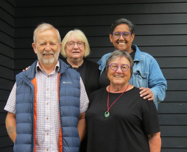 Members of the Dunstan Community Whare Trust, Russell Checketts, Francie Diver (Kai Tahu),...