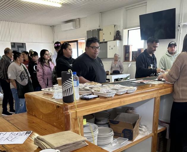 Hāngī, kina and fry-bread burgers were just some of the food available at the Mataura Marae, as...
