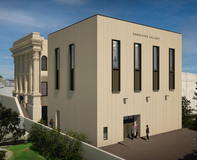 The design concept for the planned Forrester Gallery extension of the former Bank of New South...