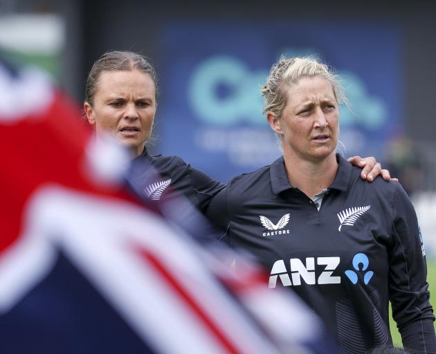 White Ferns captain Sophie Devine (right). Photo: Getty Images