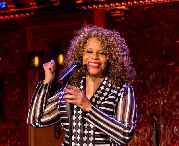 Alfa Anderson performs during the Sarah Dash Birthday Celebration at 54 Below on August 23, 2015...