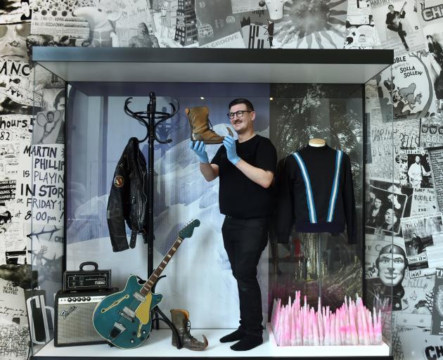Tūhura Otago Museum exhibitions lead Craig Scott shows off some of the Martin Phillipps and The...