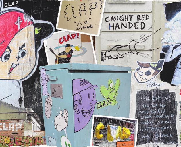 "Clap" tags and accompanying street art have been cropping up across Invercargill in a range of...