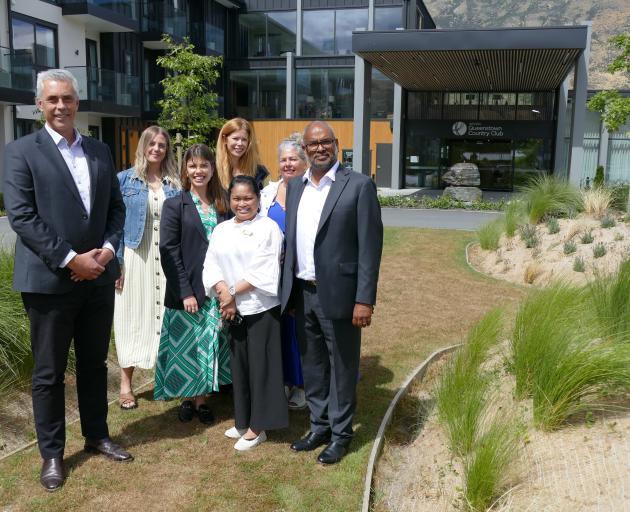 Celebrating the opening of Arvida’s Queenstown Country Club care suites yesterday are (from left)...