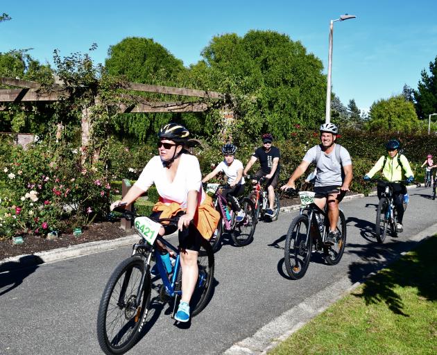 Cyclists arrive at Queens Park during a previous Surf to City event. Photo: ODT files