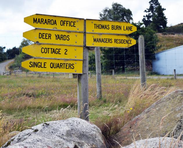 A sign post on Mararoa Station.