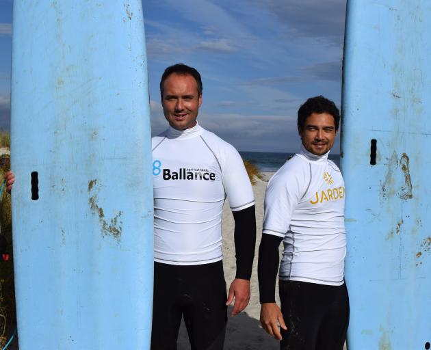Sheep, beef and deer farmers Kongja Scorgie (left) and Seong Scorgie, both of Outram. 