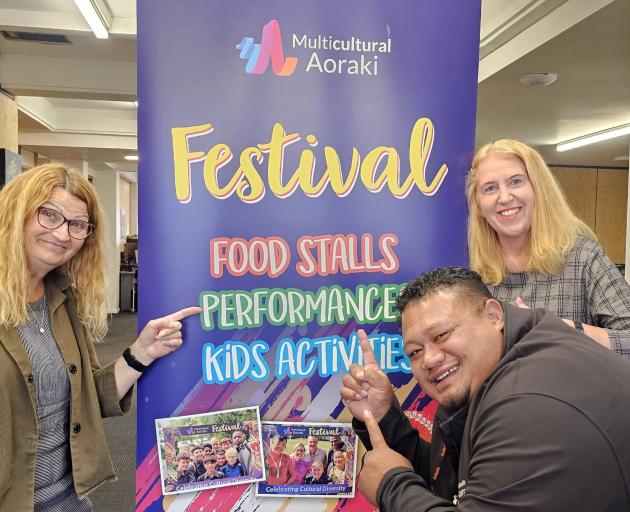 Preparing for the Multicultural Aoraki Festival are (from left) former refugees health lead Hazel...