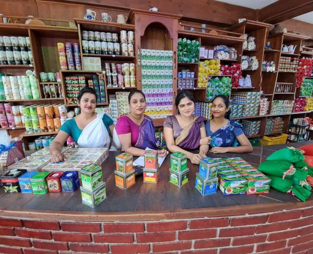 The tea ladies at Geragama Factory. PHOTO: MIKE YARDLEY