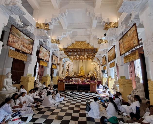 Inside the Temple of The Tooth, Kandy. PHOTO: MIKE YARDLEY
