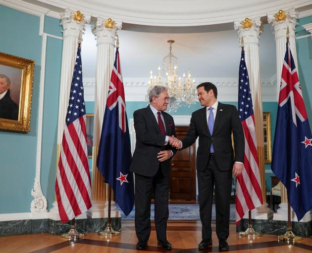 Foreign Minister Winston Peters and US Secretary of State Marco Rubio are chummy now but do we...