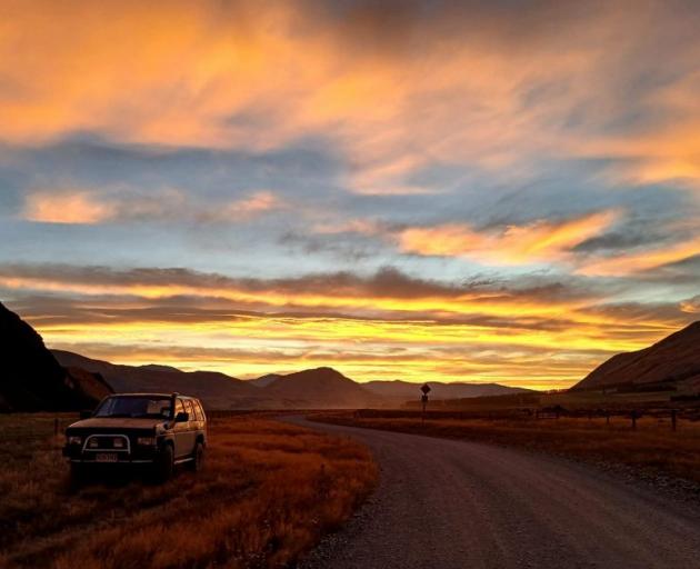Nature put on a show during the Methven Lions Club’s 4WD safari trip. Photo Helen Boyd