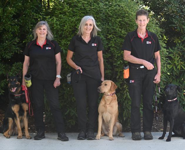 K9 Medical Detection New Zealand team (from left) founder and chief executive Pauline Blomfield,...