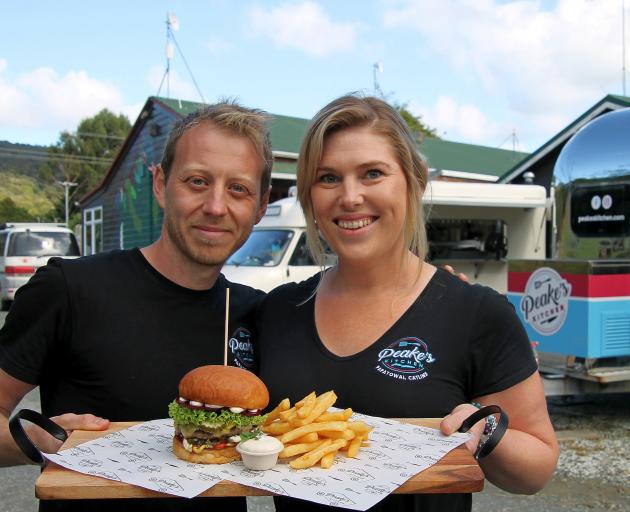 Tom and Nicole Peake are serving the nation’s No1 burger in Papatowai. PHOTOS: NICK BROOK