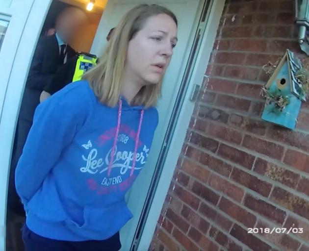 Lucy Letby during her arrest in 2018 over the deaths of multiple newborn babies at Countess of...