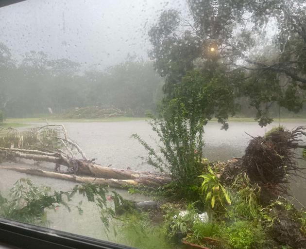 An image of some of the damage from ex-tropical cyclone Alfred, near Brisbane yesterday. PHOTOS:...