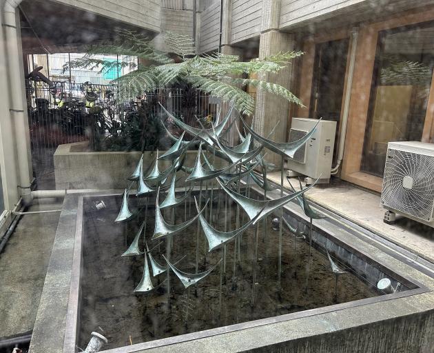 John Middleditch's 'Water Sculpture' (1980) stands at Dunedin Public Hospital. PHOTO: GREGOR...