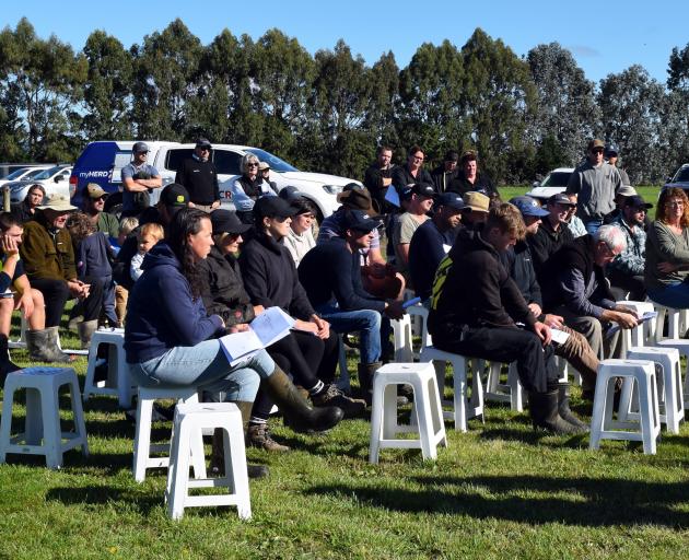 More than 60 people attended a CRV field day near Mossburn. PHOTO: SHAWN MCAVINUE