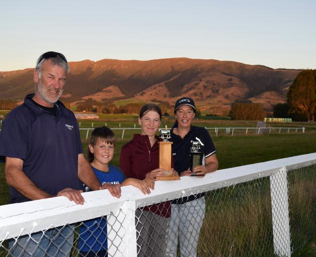 The West Otago A&P Society dairy heifer overall winners Dave and Mel Goble and their daughter...