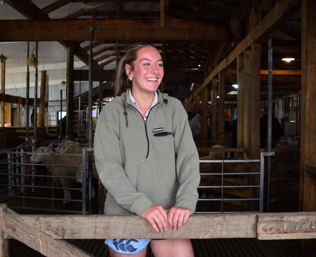 Helping at a clearing sale on Elgin in West Otago is Sophie Gill, 15.
