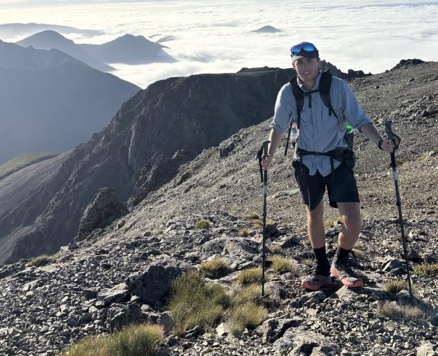 Hunter Wilson takes a moment to stop and take in the sights atop Mount Rintoul. PHOTOS: SUPPLIED

