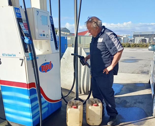 Trevor Nelson of T&L Motors was facing a mission impossible trying to fill his petrol canisters...