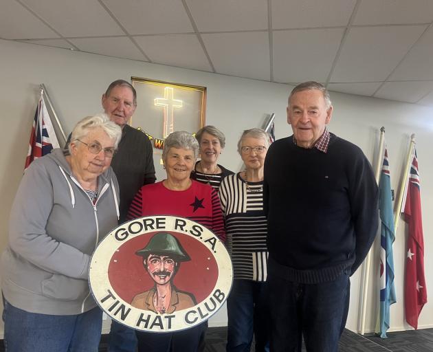 Members of the Gore Tin Hat Club are (from left) Jenny Lyon, Andrew Martin, Muriel Hannah, Willi...