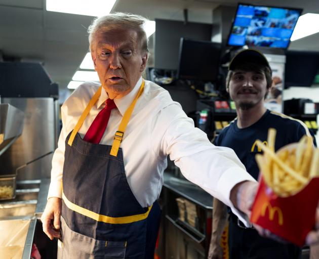 Donald Trump highlighted his love of fast food with a campaign stop at a McDonald's restaurant...