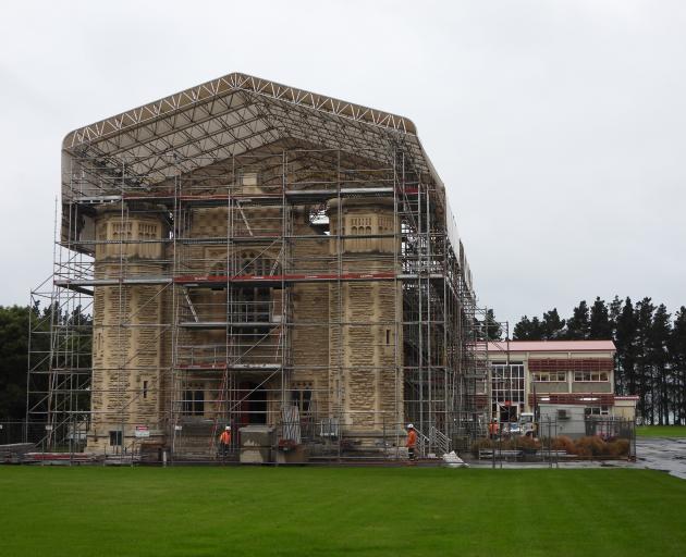 The Waitaki Boys’ High School Hall of Memories is about to be re-roofed. PHOTO: BRENDON MCMAHON