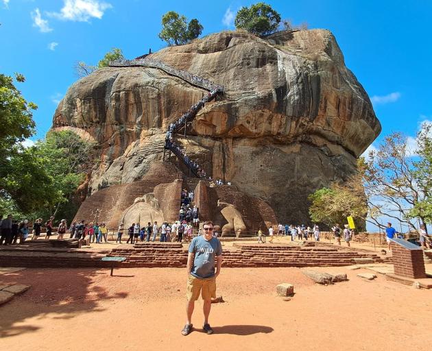 Mike at Sigiriya Rock. PHOTO: MIKE YARDLEY