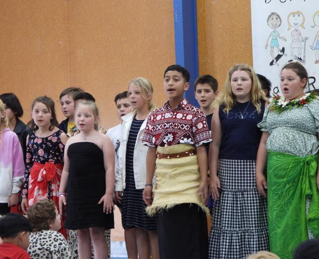 Pembroke School kapa haka group perform at the school’s cultural assembly. PHOTOS: NIC DUFF