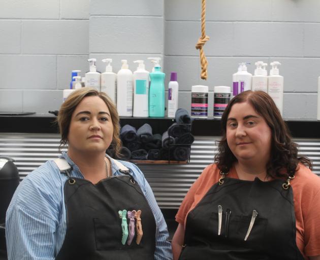 Simply You Hairdezign owner Mikayla Goatley (left) and Ashleigh Sinclair, who leases a chair in...