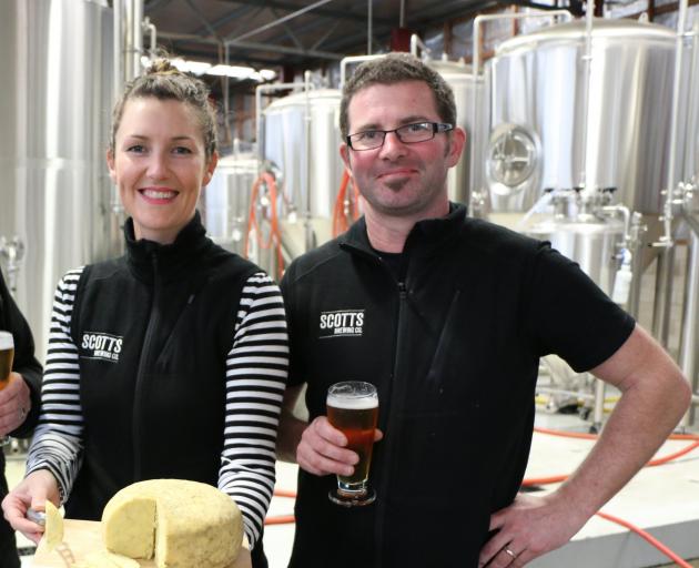 Tyla Scott and her husband Phillip Scott pictured here in 2014 at their Oamaru brewery. PHOTO:...