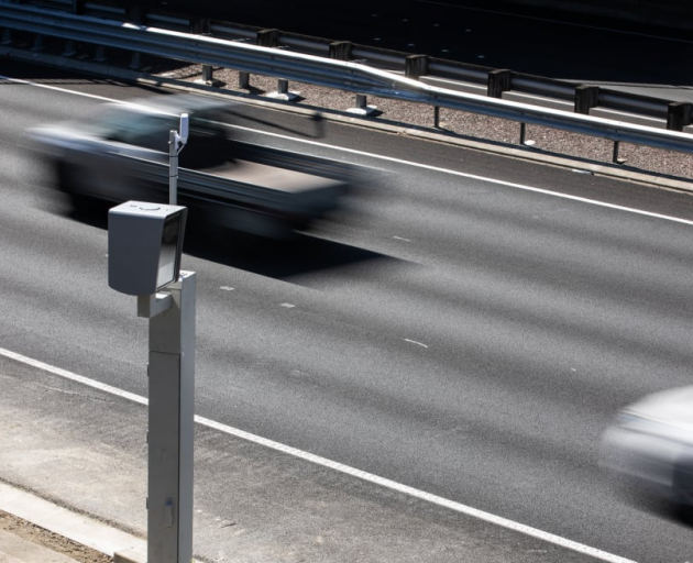 A speed camera in Wellington. Photo: RNZ / Samuel Rillstone