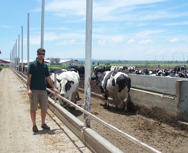Central Southland vet Mark Bryan visits a large feedlot in Mexico in 2009.