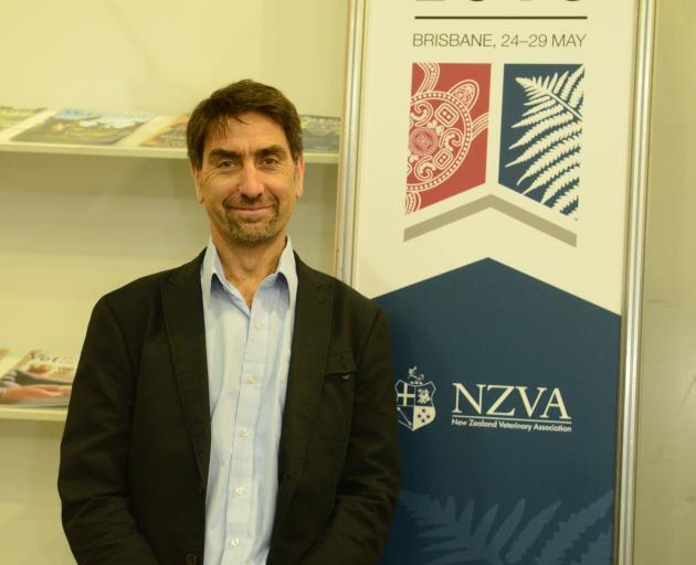 Central Southland vet Mark Bryan speaks at the Pan Pacific Veterinary conference in 2015.