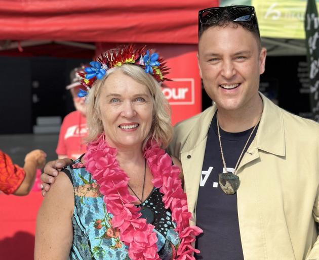 Taieri MP Ingrid Leary and Labour tertiary spokesman Shanan Halbert about to enjoy a Pacific...