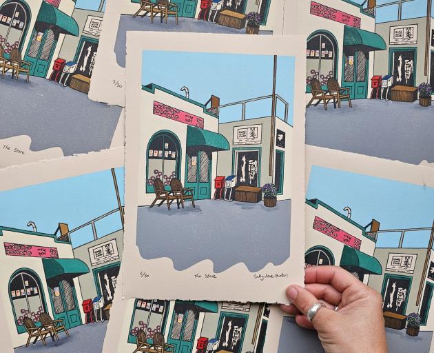 Hudson’s lino prints.