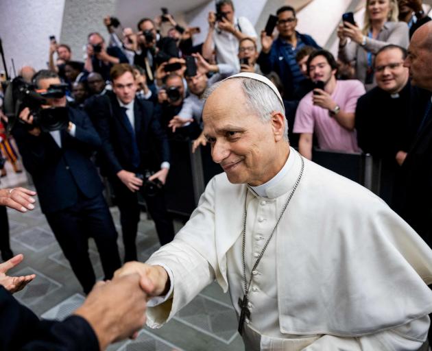 Pope Leo XIV during an audience with representatives of the media at the Vatican. Photo: Reuters 