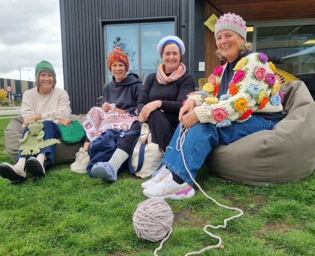 The Good yarn Group members (from left) Jude Cooper, Gea Zeestraten, Bethan Ganderton and Rhi...