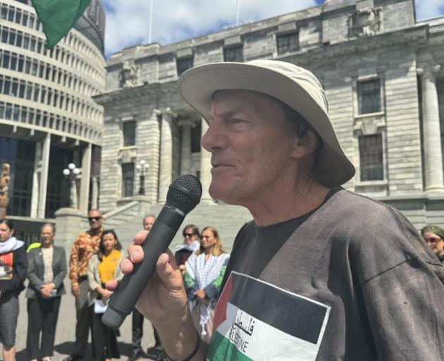 John Minto was charged with obstructing and resisting police during a protest in Lyttelton on...