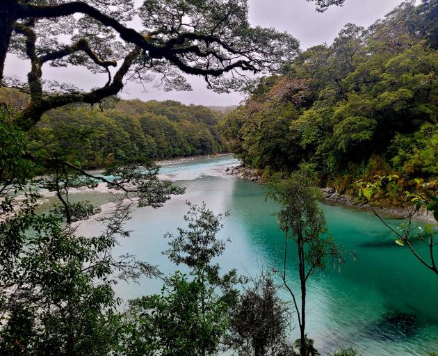 The Blue Pools, located near Wānaka.

