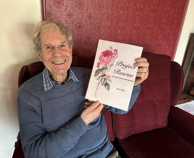Murray Radka, displaying his book on heritage roses, is to be Guest Speaker at the Heritage Talk...