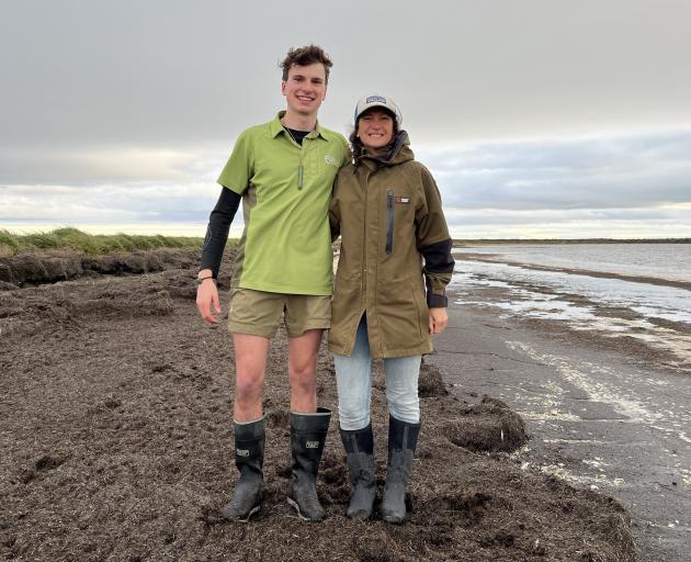 Department of Conservation (Doc) Southern New Zealand dotterel ranger Dan Cocker and New Zealand...