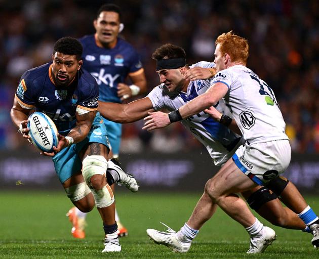 Captain Ardie Savea was everywhere, leading Moana Pasifika to a historic win over the Blues at...