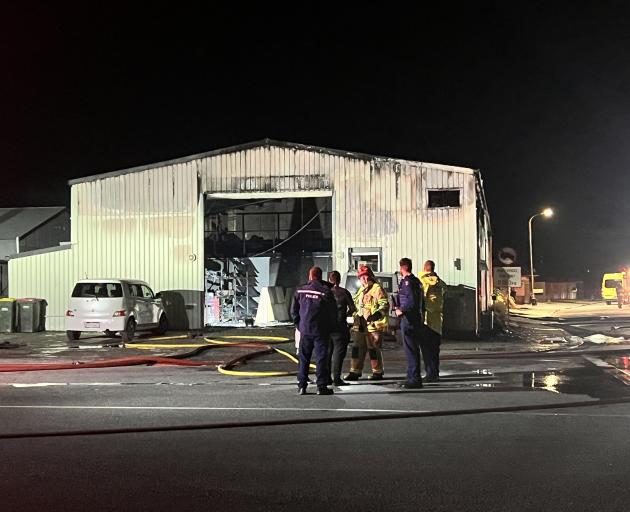 Emergency services at the scene last night. PHOTO: KIM BOWDEN